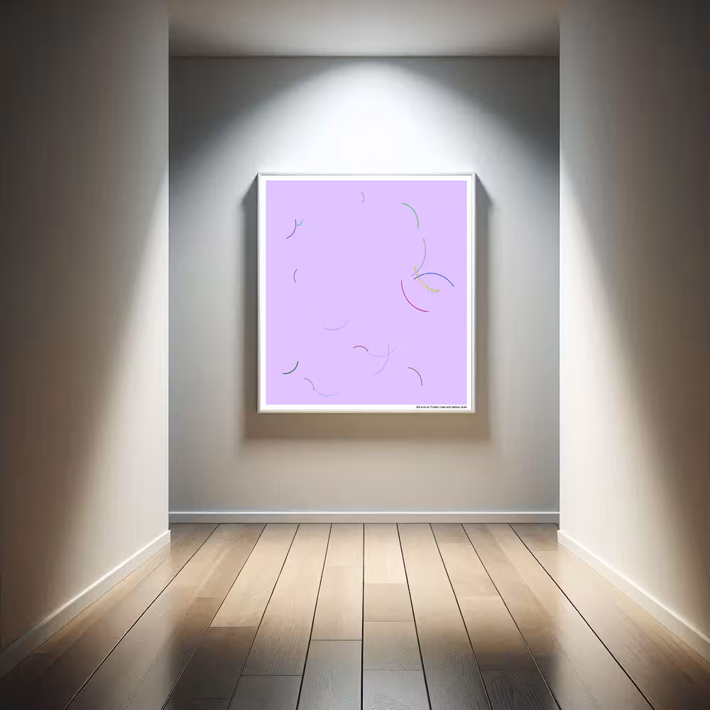 23 arcs on frozen rose and mellow dusk in room setting