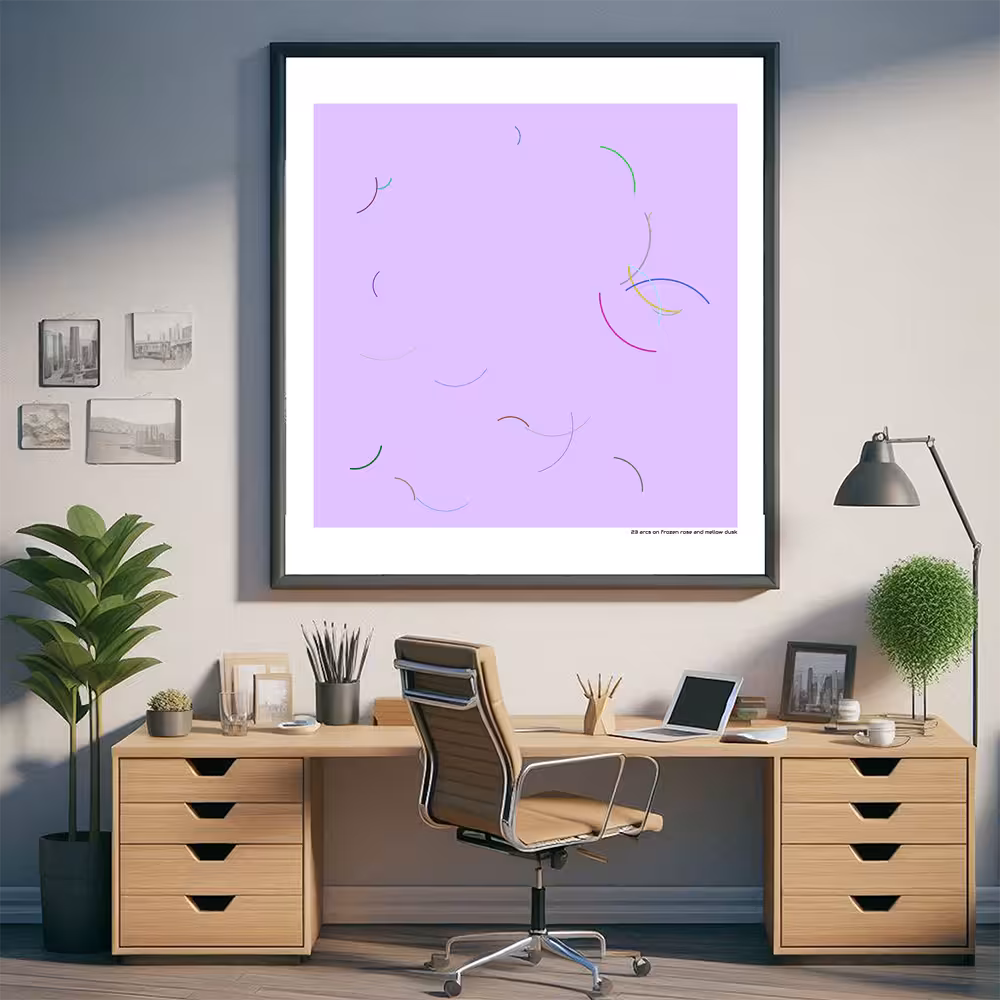 23 arcs on frozen rose and mellow dusk in room setting