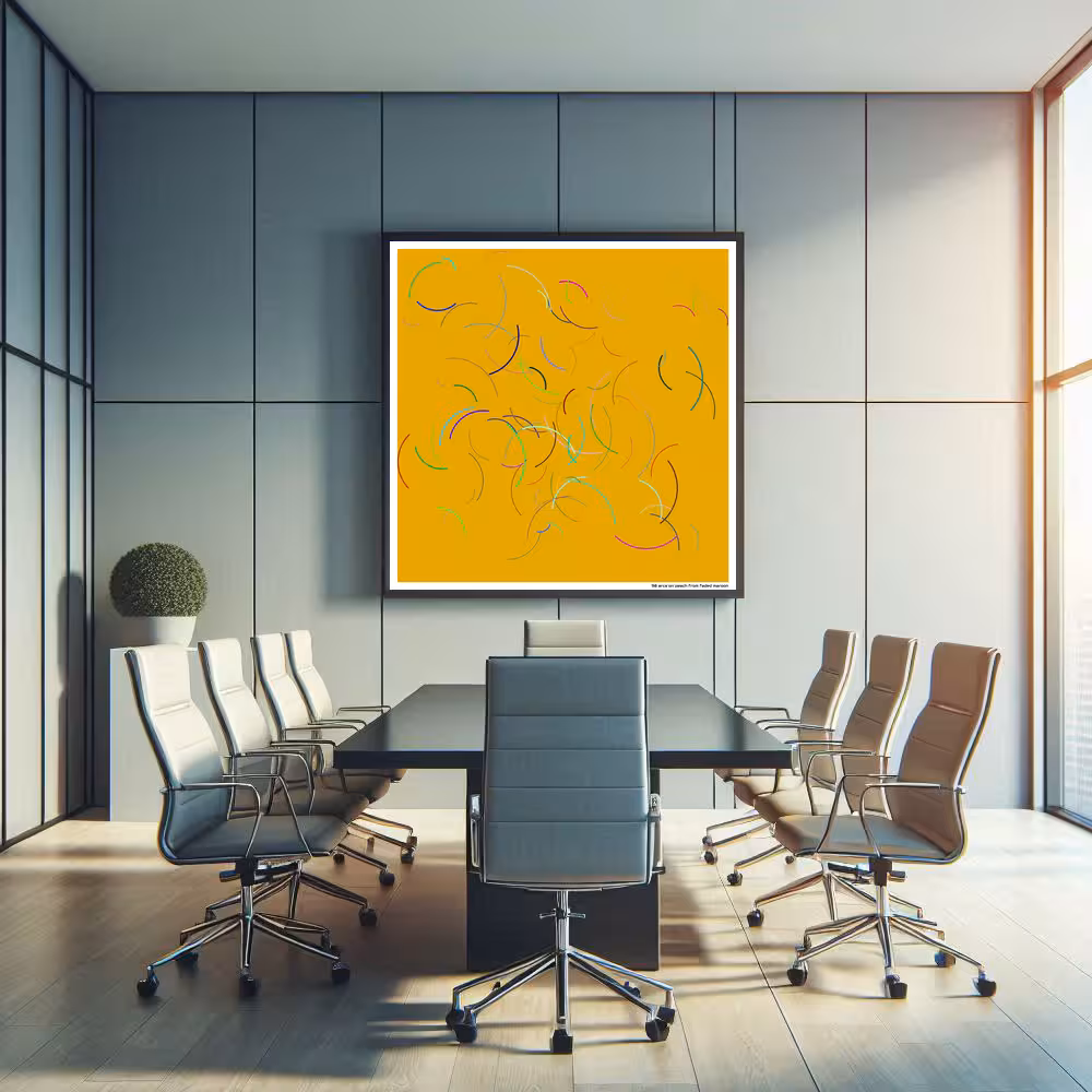 98 arcs on peach from faded maroon in room setting