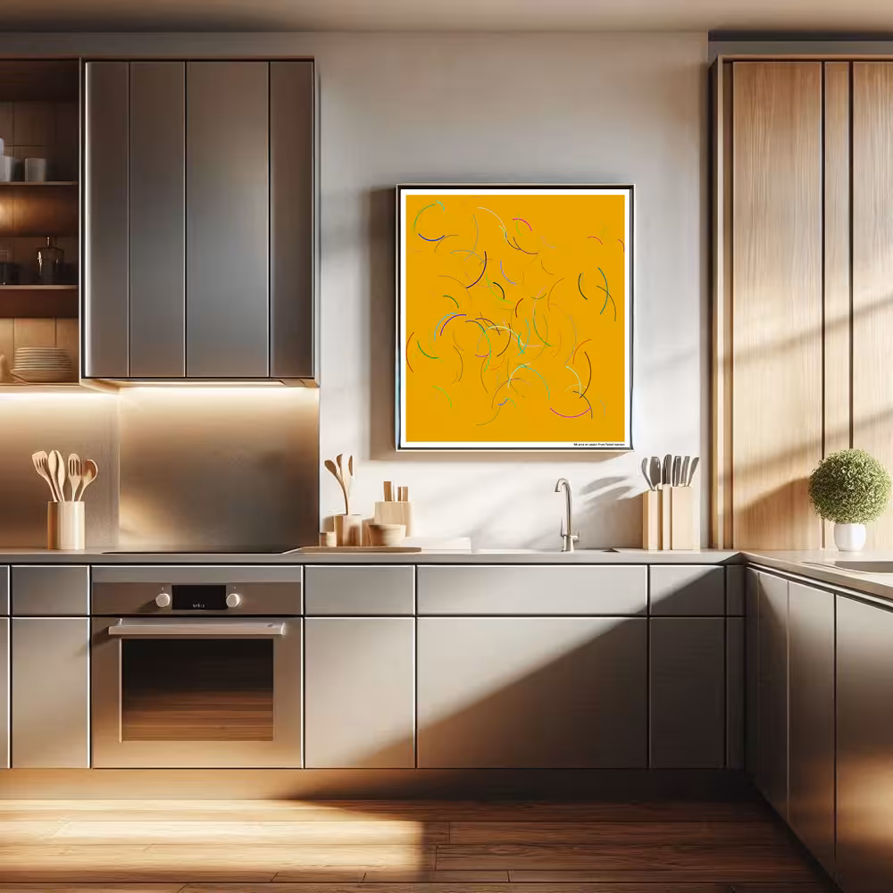 98 arcs on peach from faded maroon in room setting