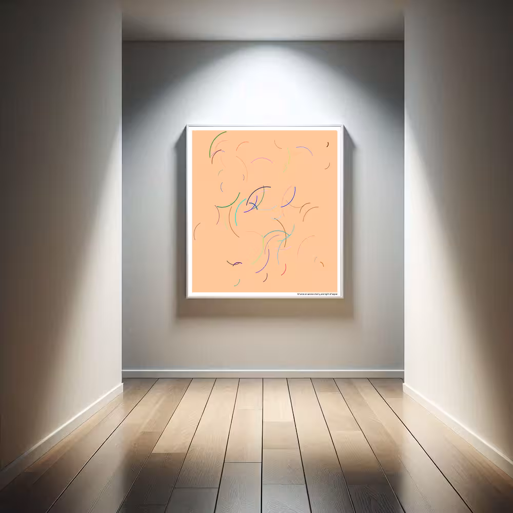 57 arcs on serene cherry and light of signal in room setting