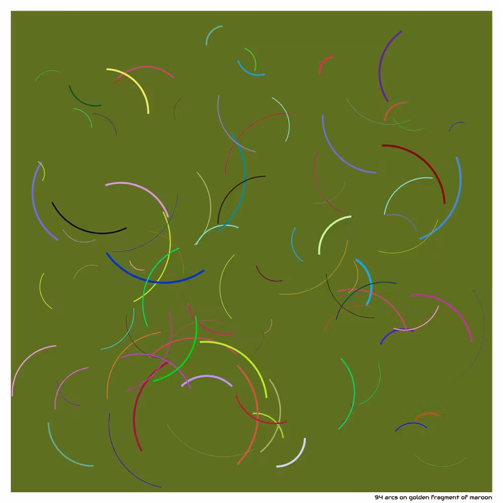 94 arcs on golden fragment of maroon