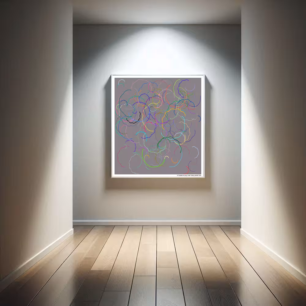 177 blades on gray under dusky powder pink in room setting