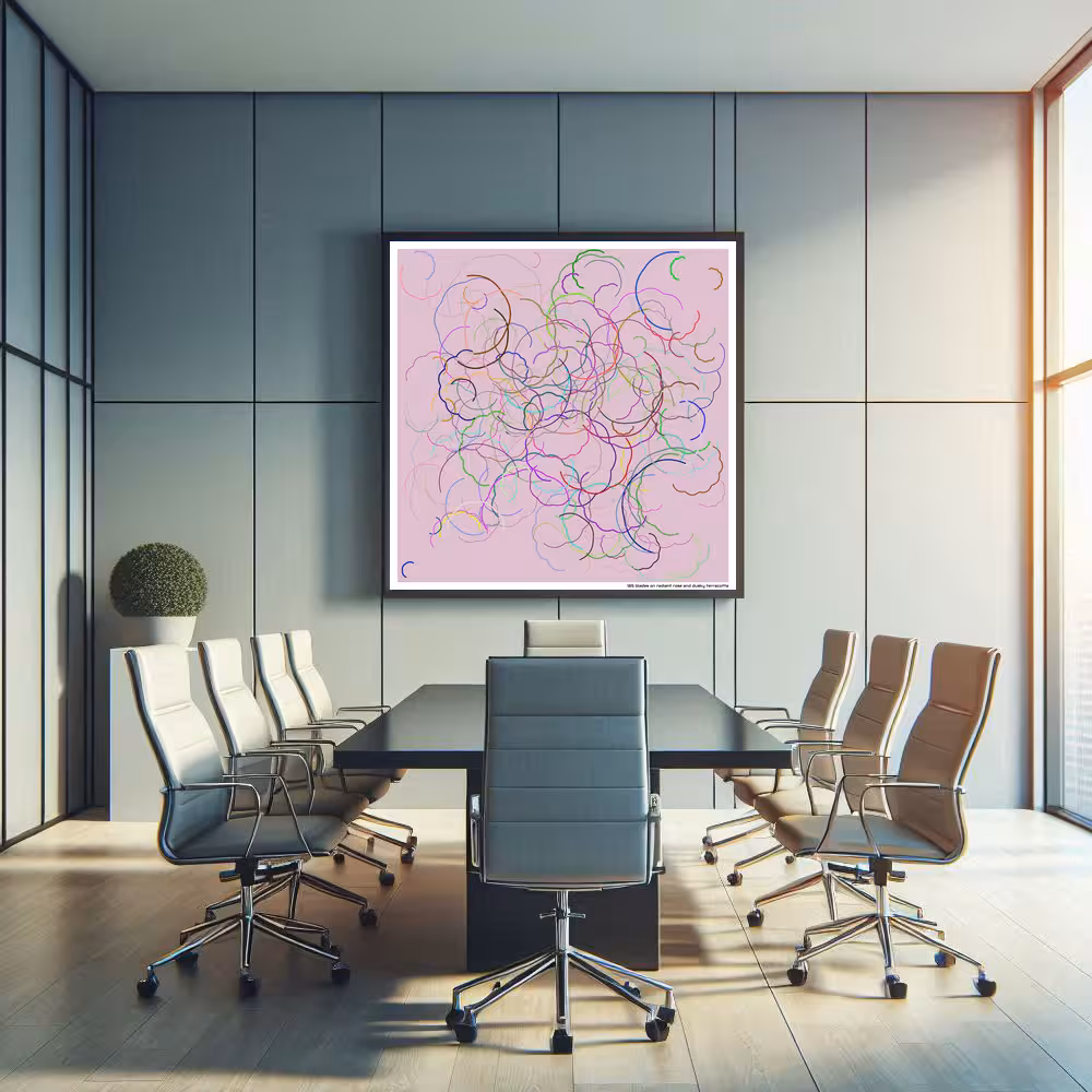 185 blades on radiant rose and dusky terracotta in room setting