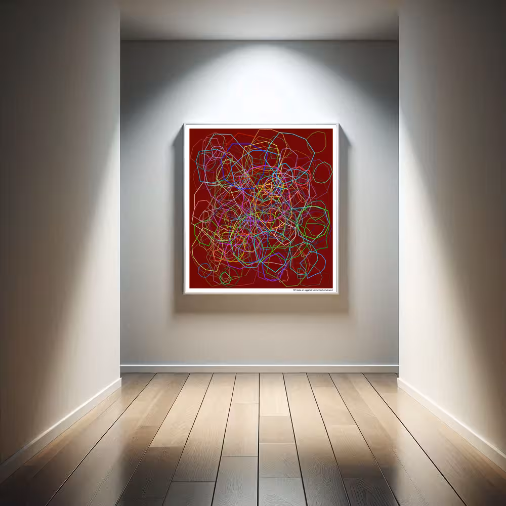 197 blobs on eggshell behind nocturnal sand in room setting