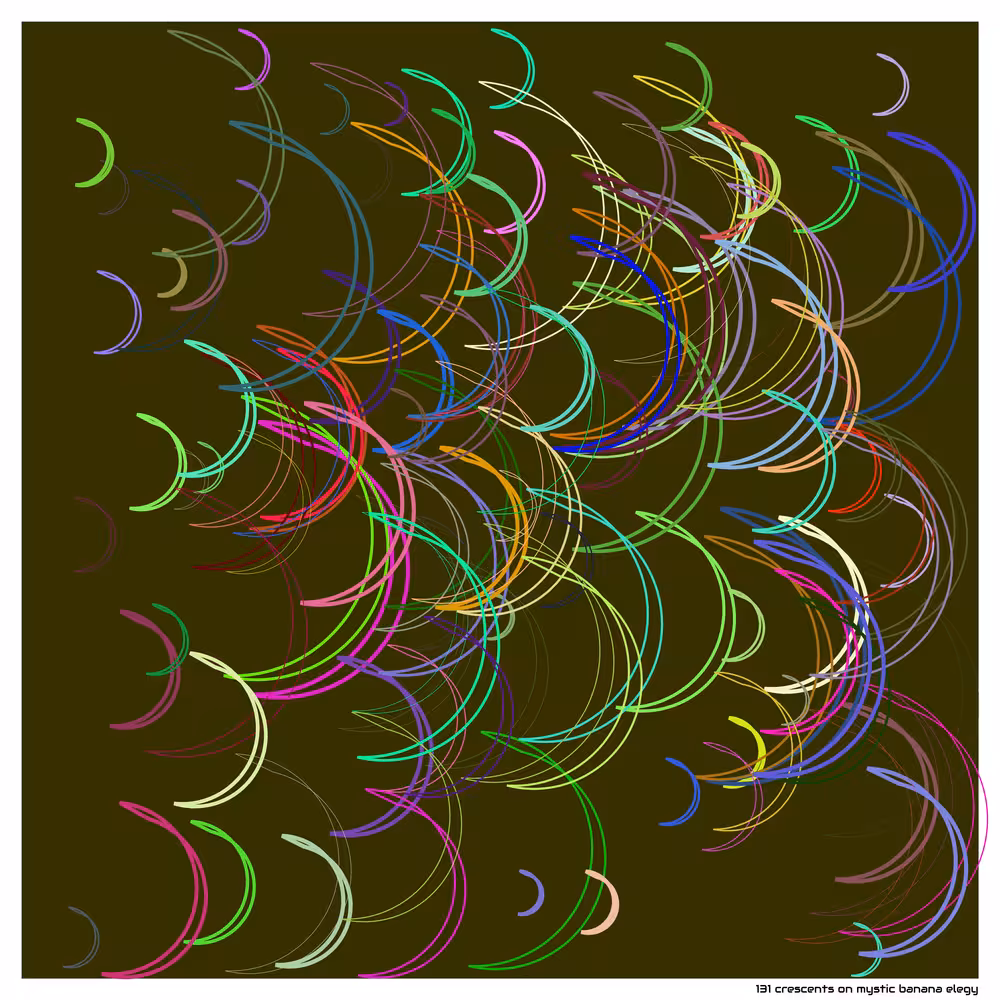 131 crescents on mystic banana elegy