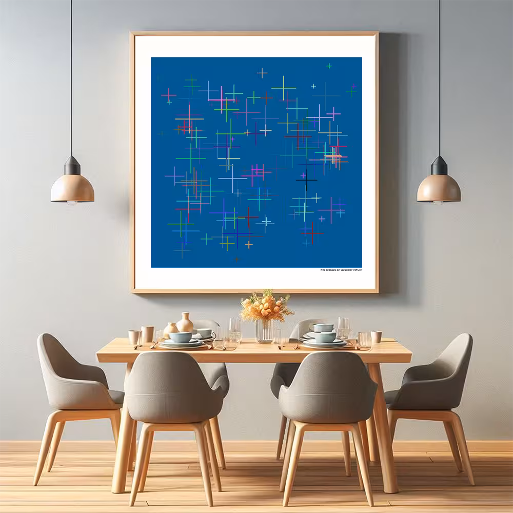 146 crosses on lavender return in room setting