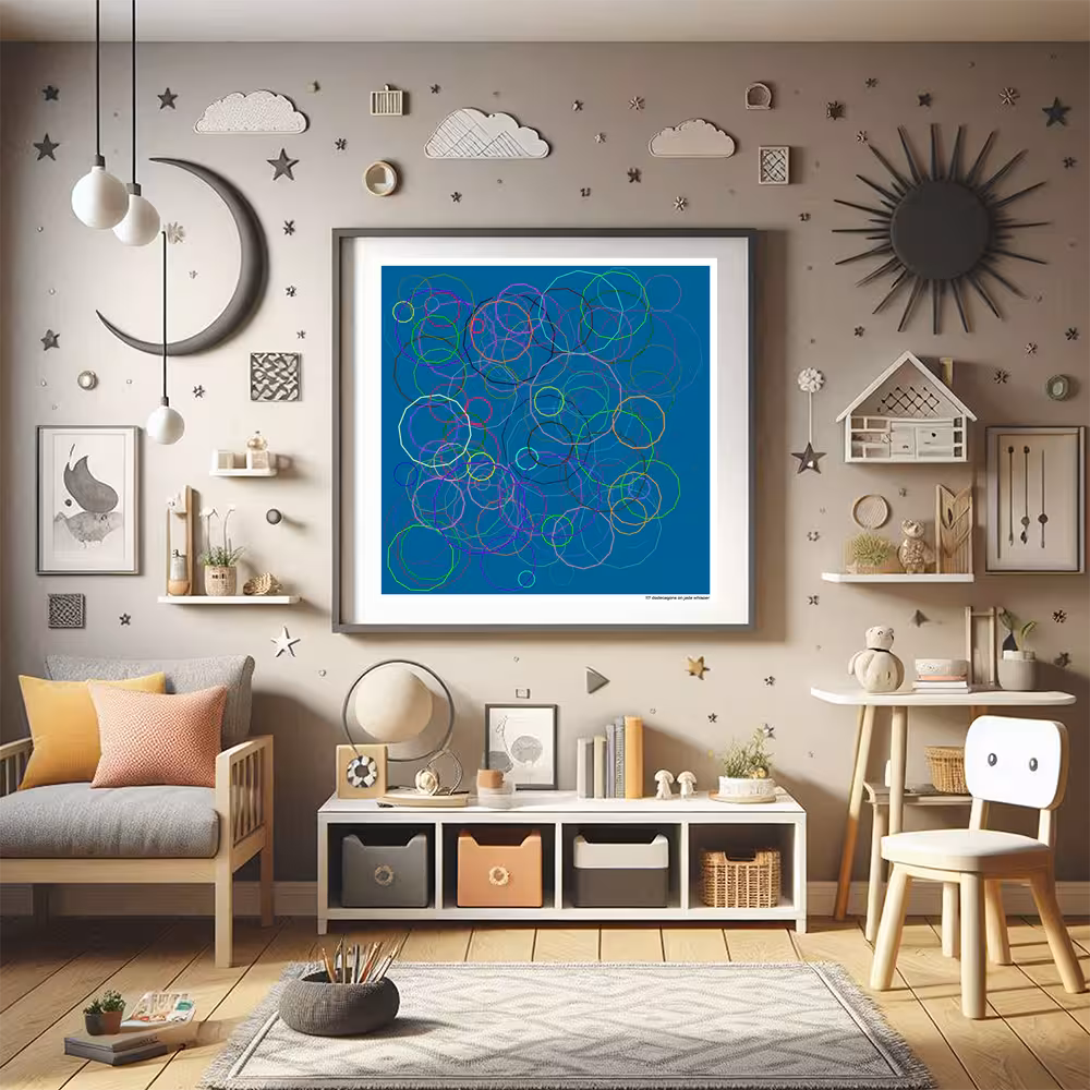 117 dodecagons on jade whisper in room setting