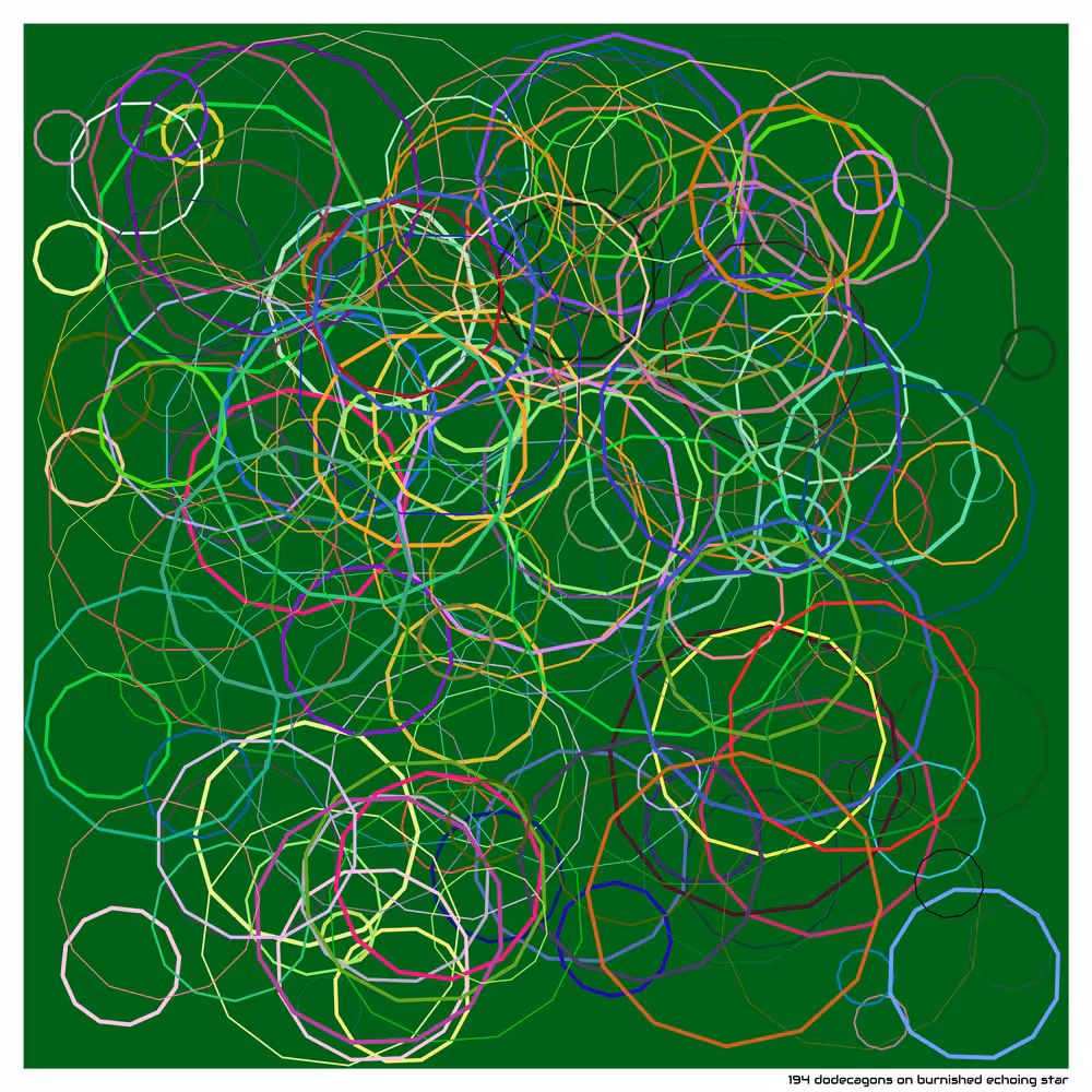 194 dodecagons on burnished echoing star