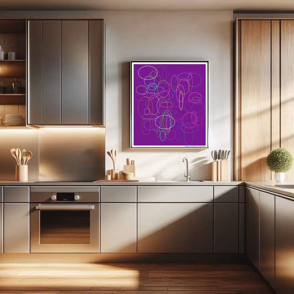 91 ellipses on bloom dancing on mystic mustard in room setting