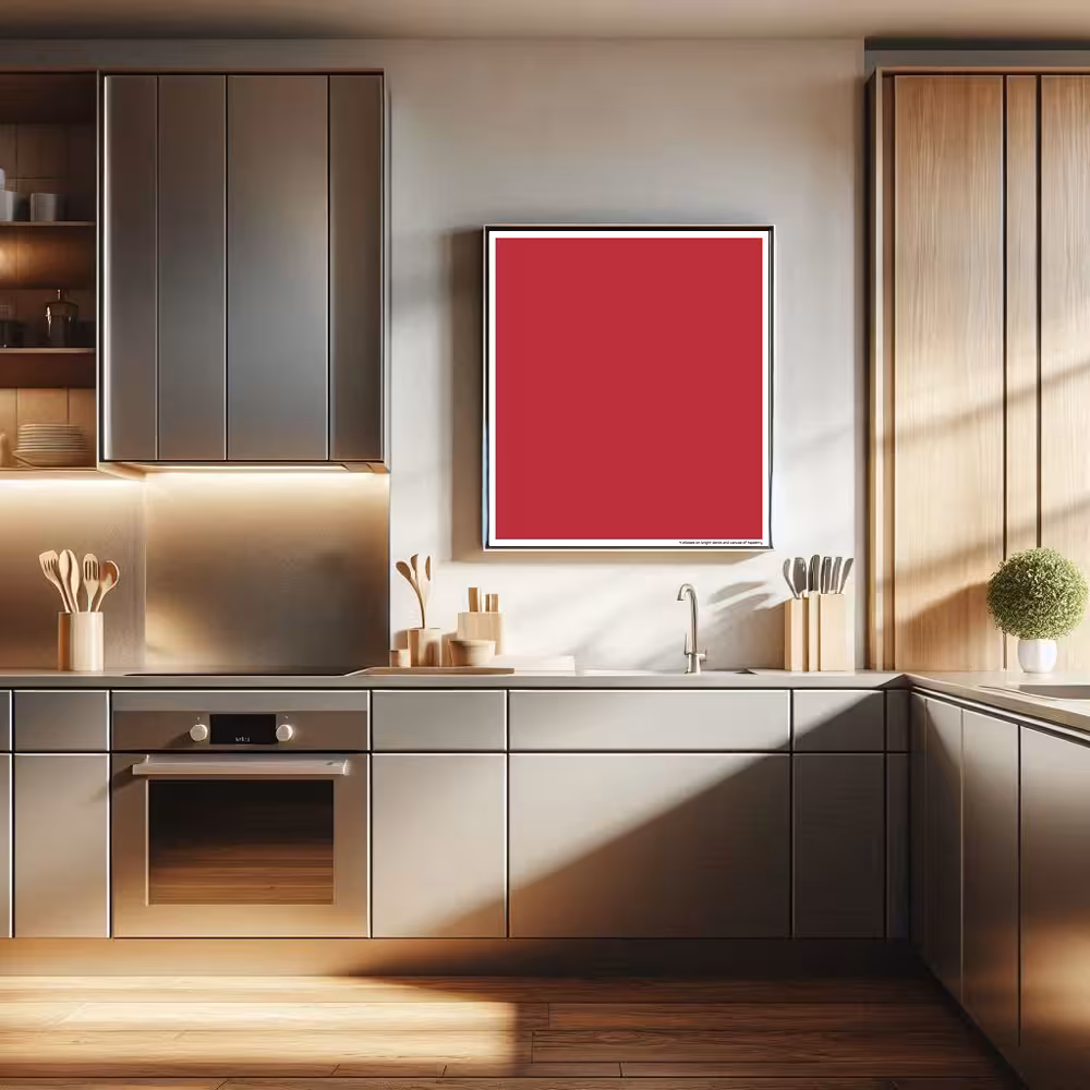 4 ellipses on bright denim and canvas of tapestry in room setting