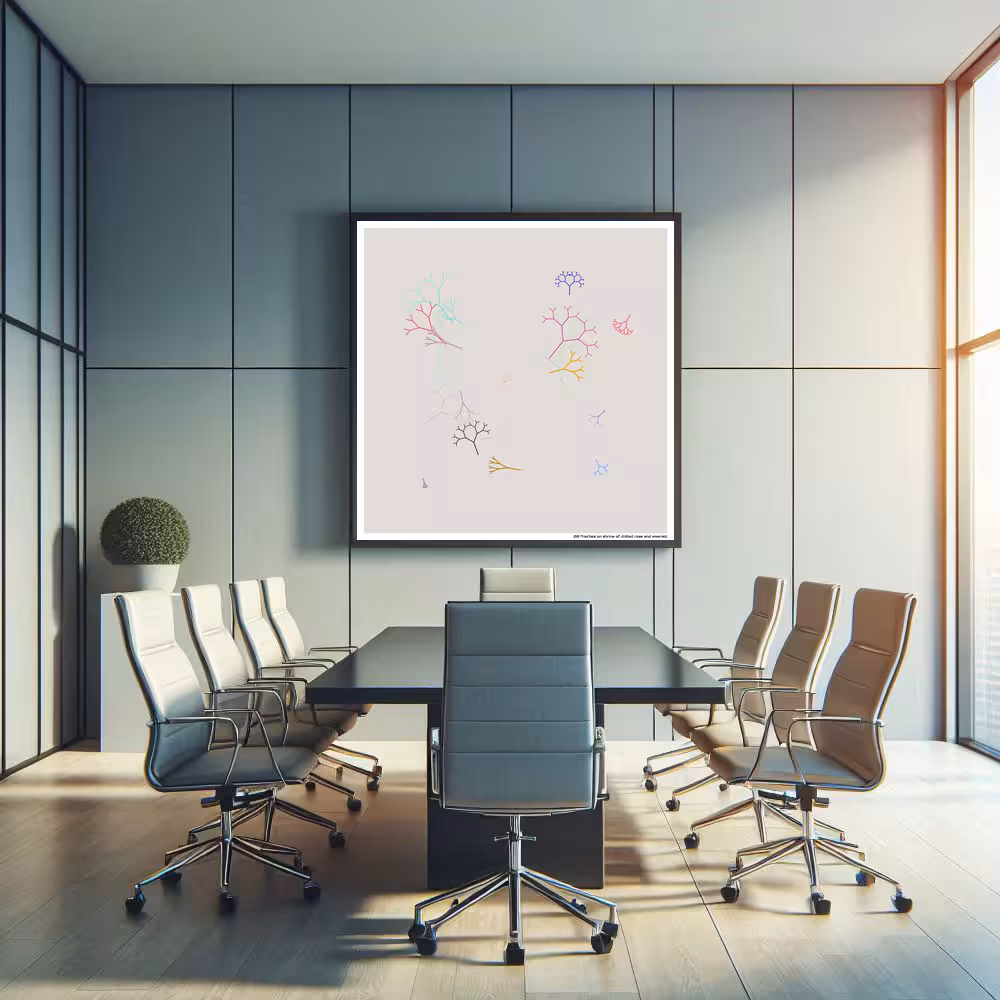 20 fractals on shrine of chilled rose and emerald in room setting