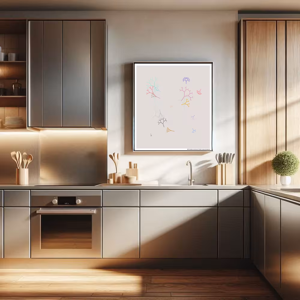 20 fractals on shrine of chilled rose and emerald in room setting