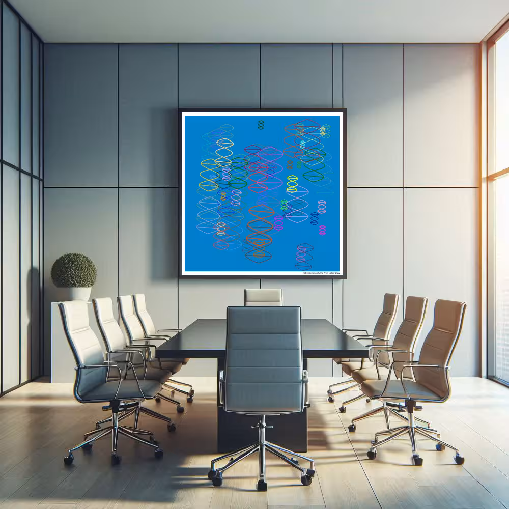 65 helixes on shrine from veiled gray in room setting