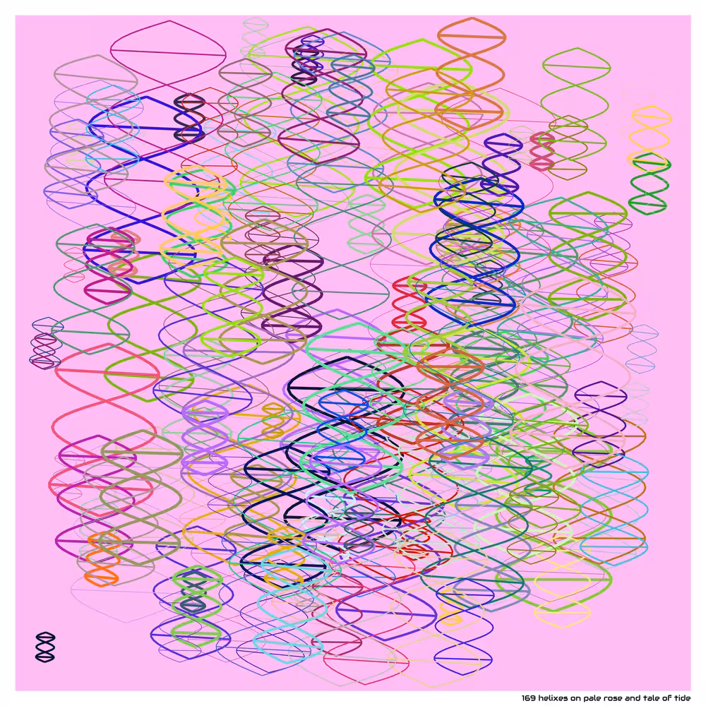 169 helixes on pale rose and tale of tide
