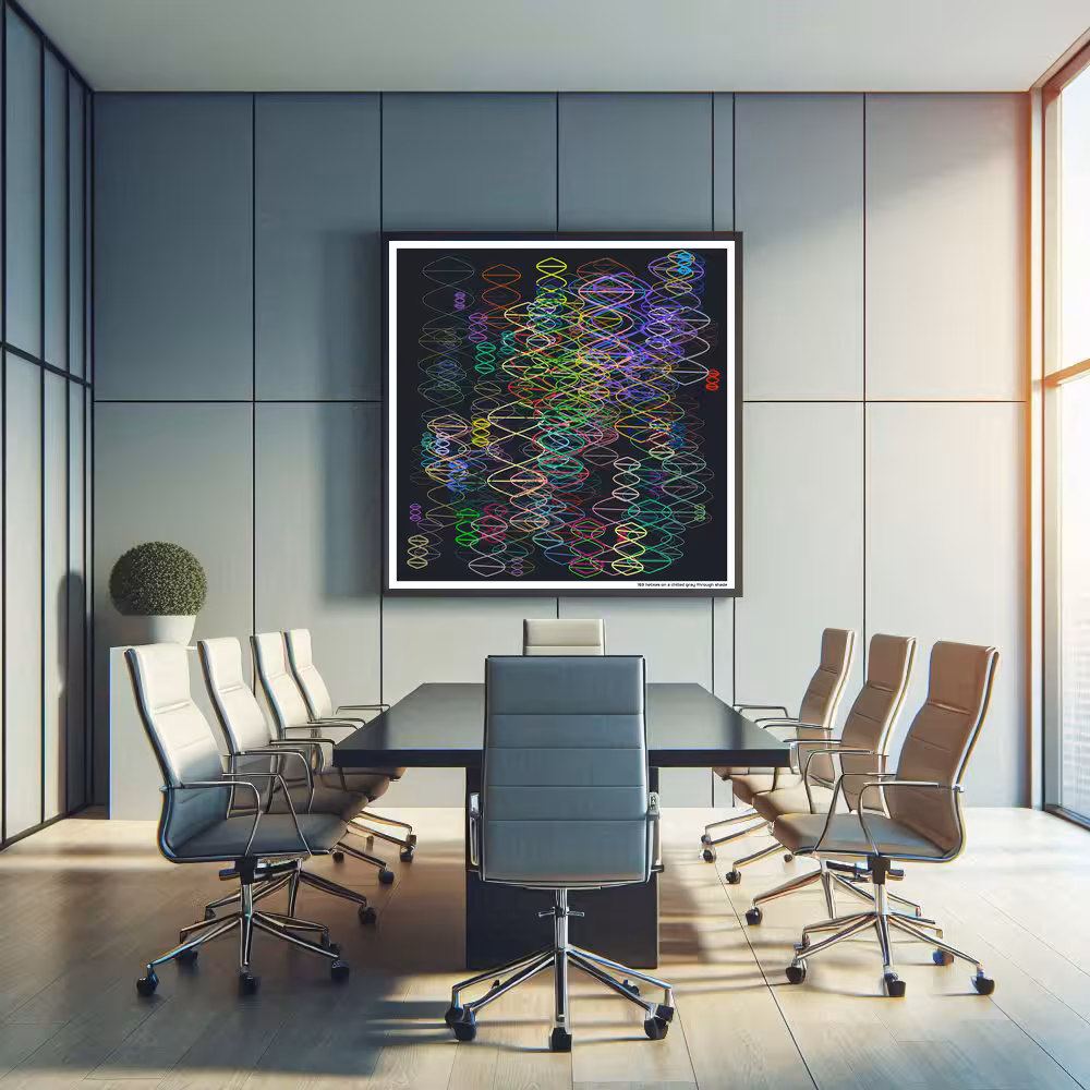 163 helixes on a chilled gray through shade in room setting