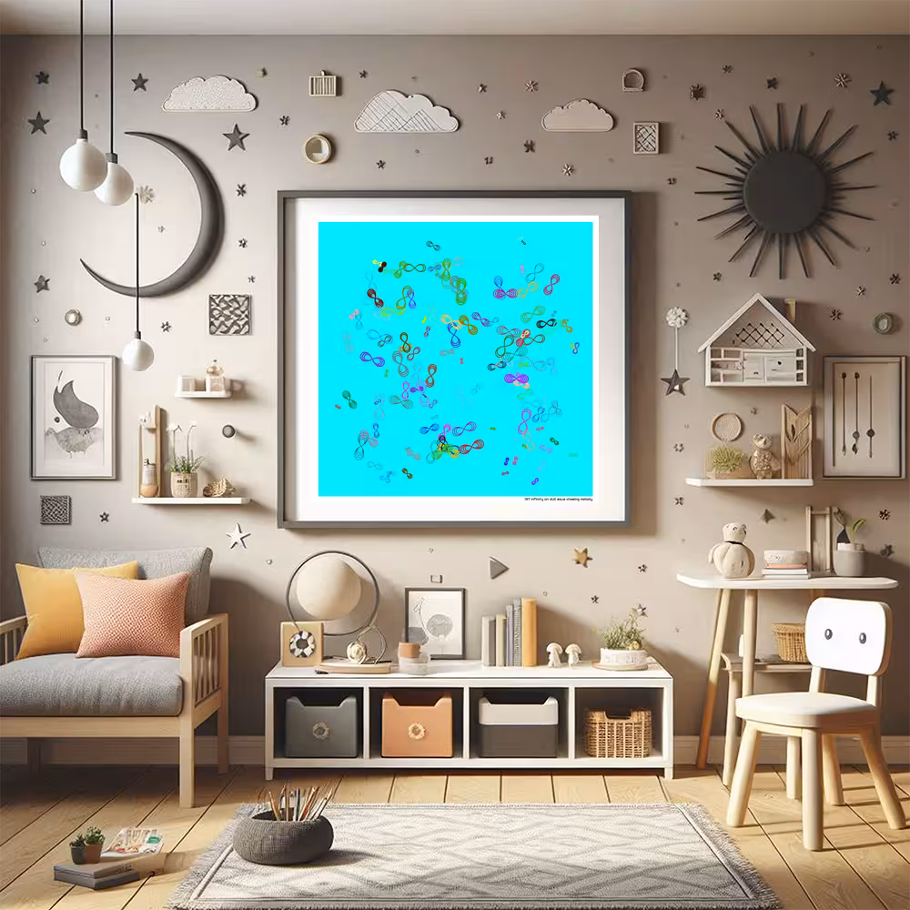 137 infinity on dull aqua chasing melody in room setting