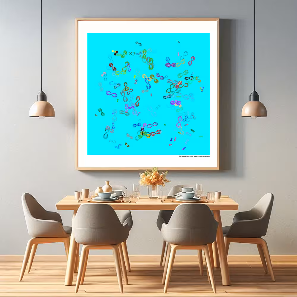 137 infinity on dull aqua chasing melody in room setting