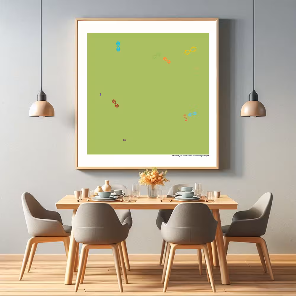 10 infinity on silent orchid and echoing midnight in room setting