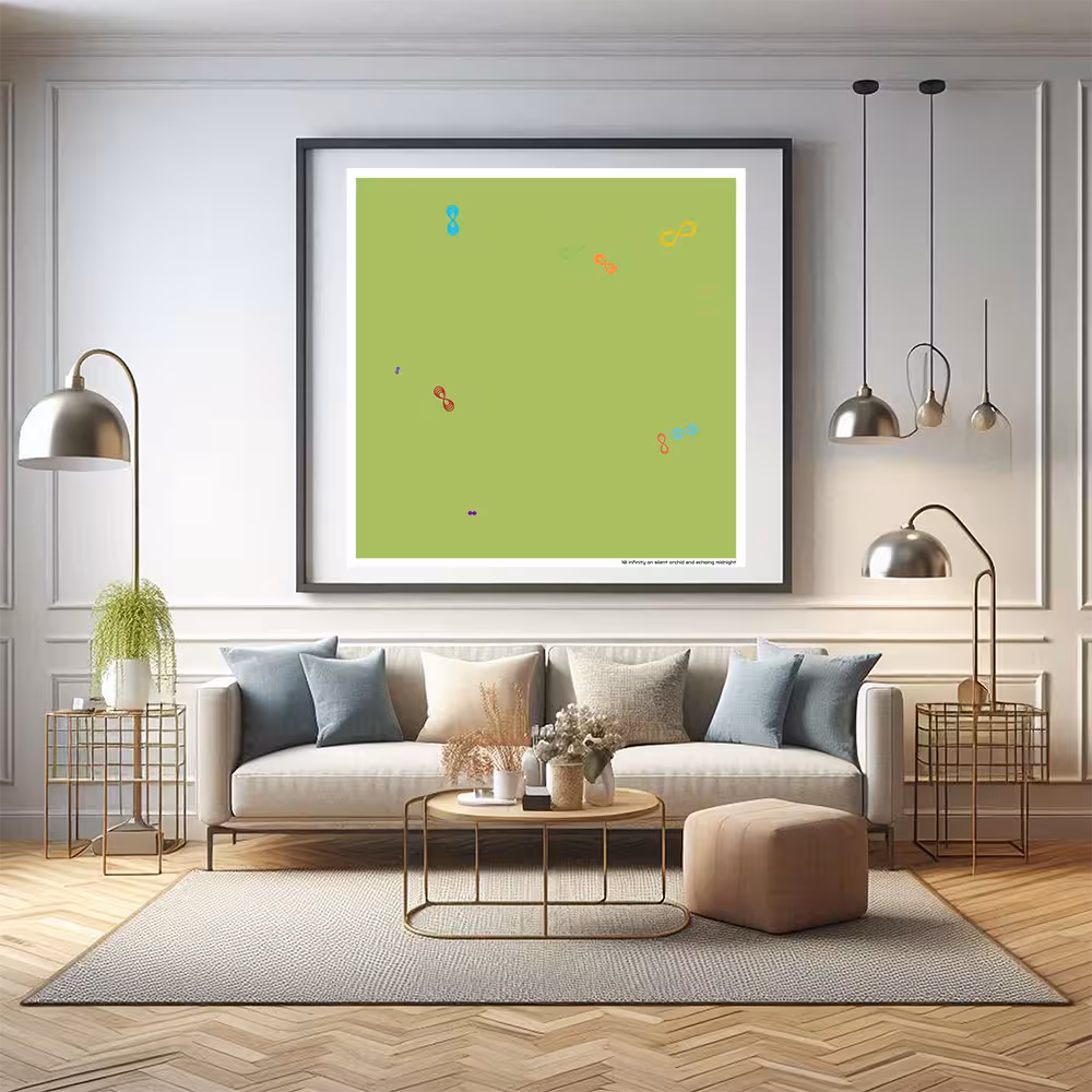 10 infinity on silent orchid and echoing midnight in room setting