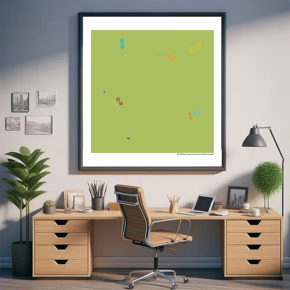 10 infinity on silent orchid and echoing midnight in room setting