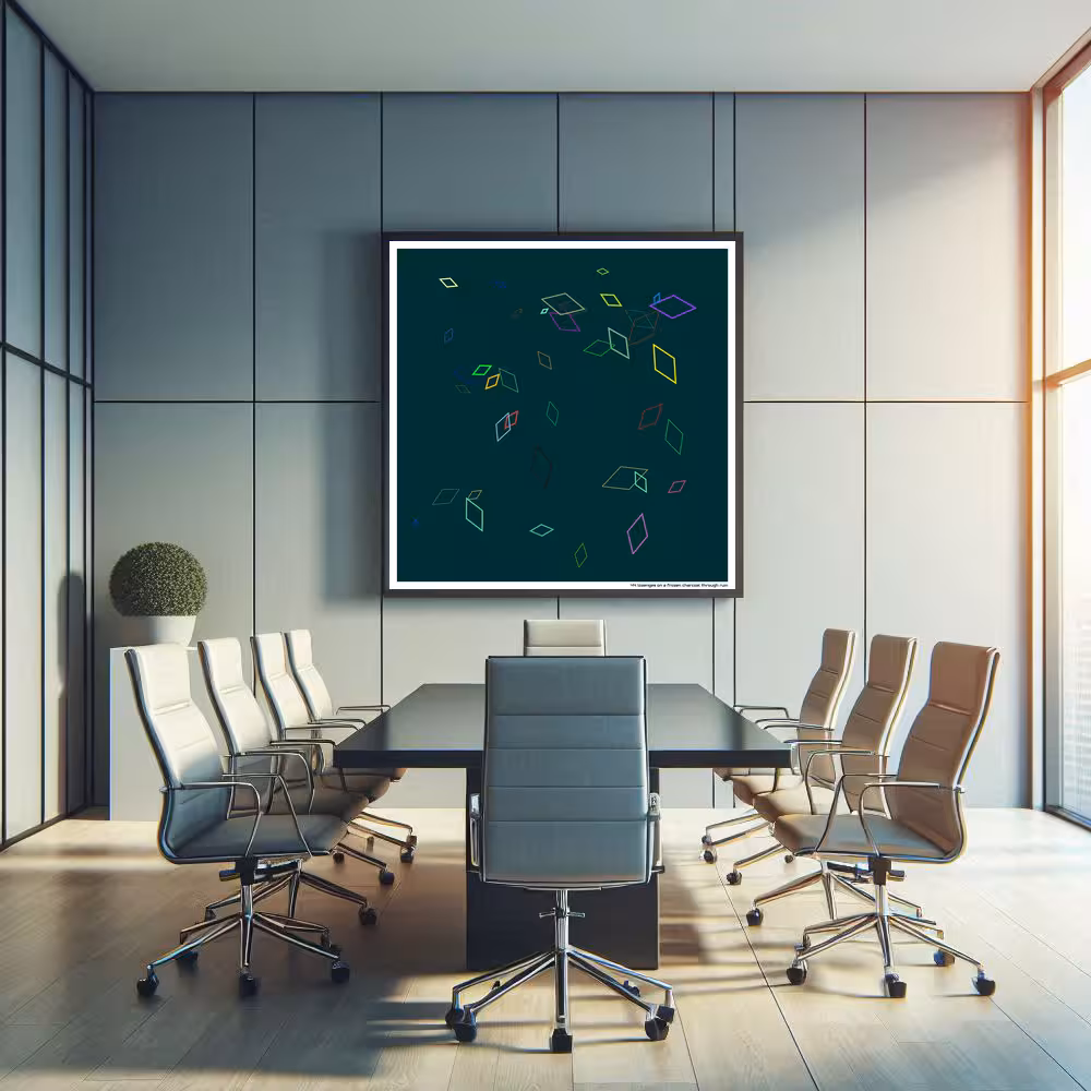 44 lozenges on a frozen charcoal through ruin in room setting