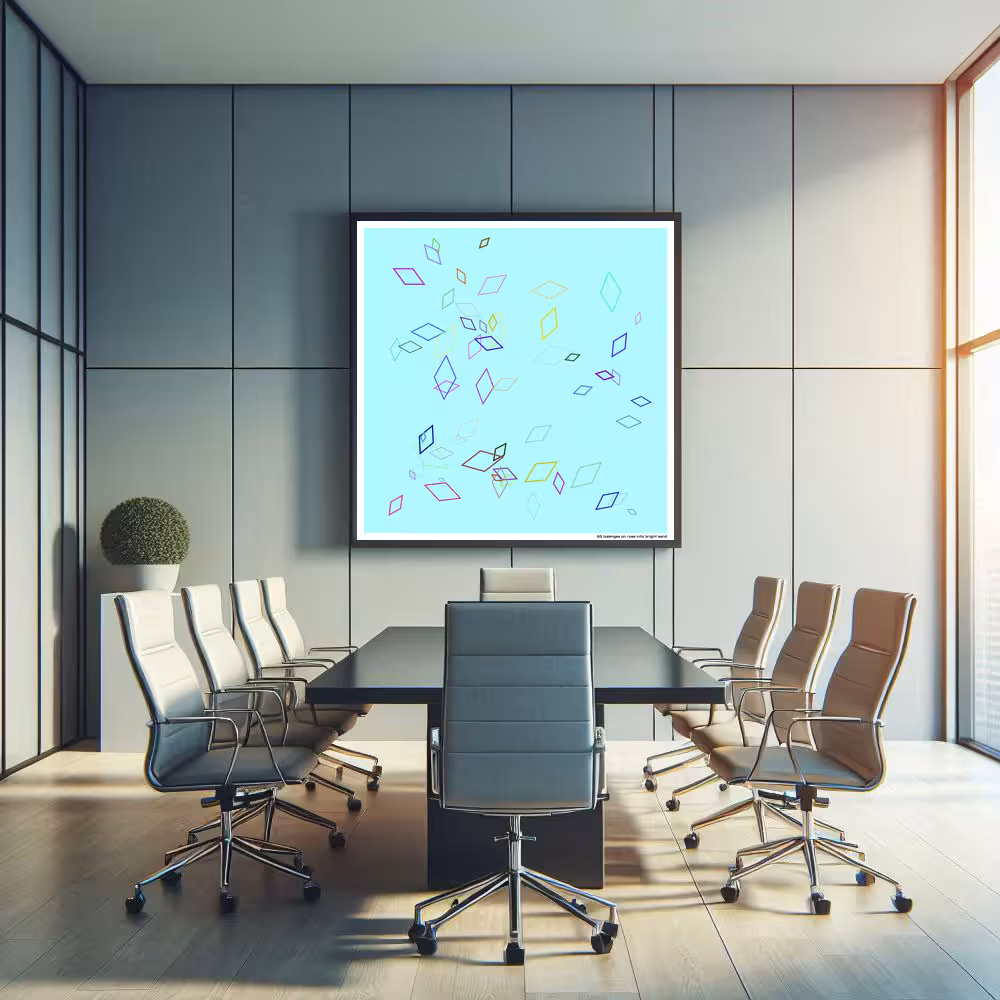 65 lozenges on rose into bright sand in room setting