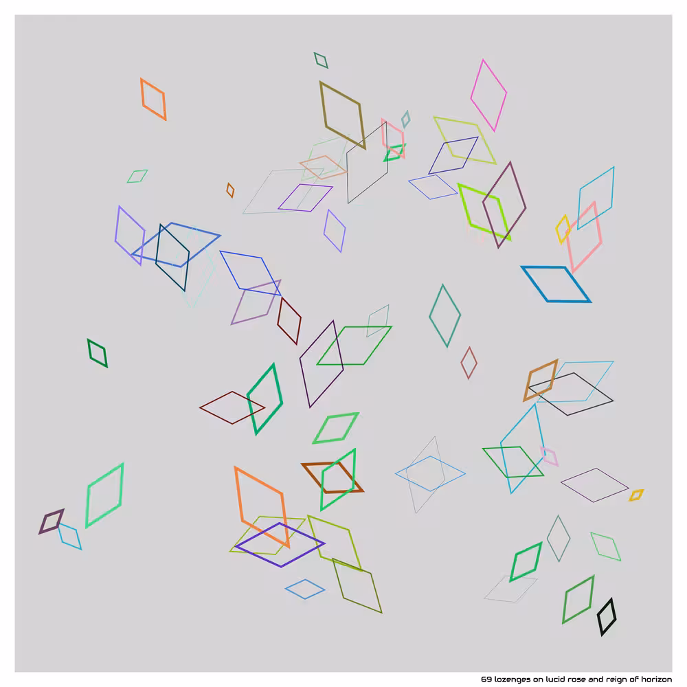 69 lozenges on lucid rose and reign of horizon