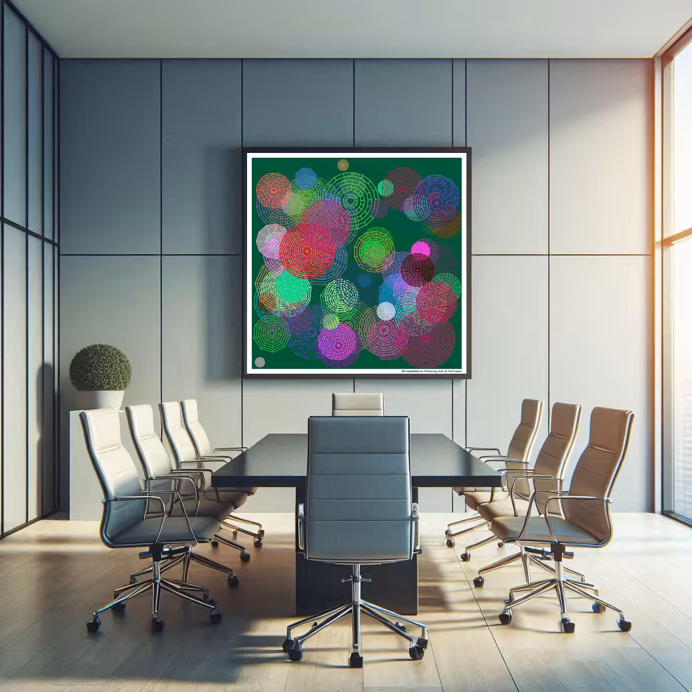 89 mazedisks on flickering dust of the fusion in room setting