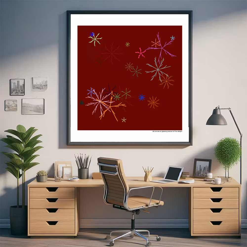 25 nerves on gleaming maroon of the delight in room setting