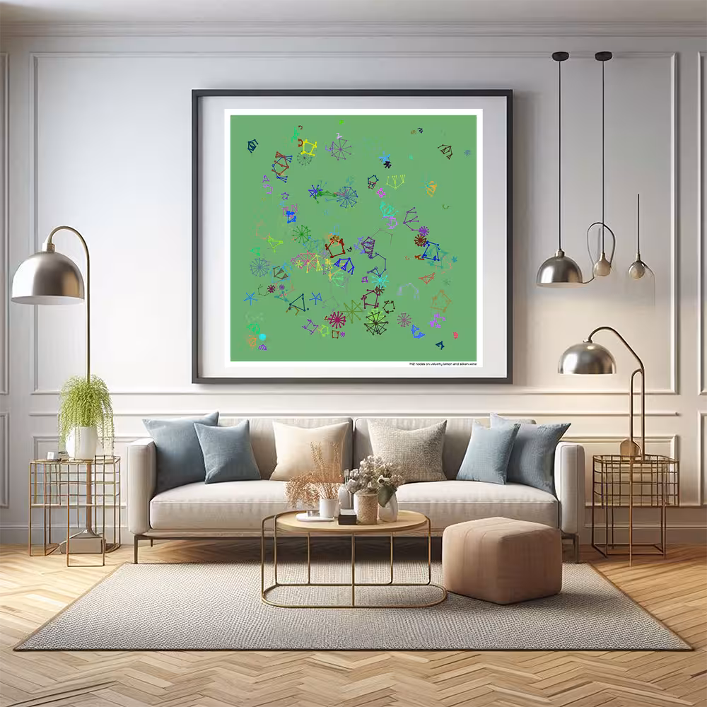 142 nodes on velvety lemon and silken wine in room setting