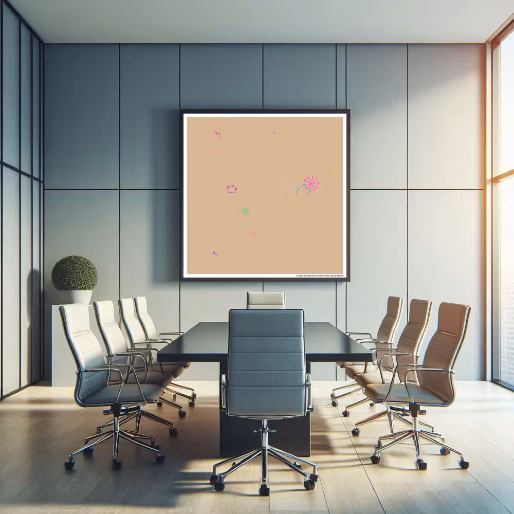 11 nodes on shrine of frozen brown and graphite in room setting