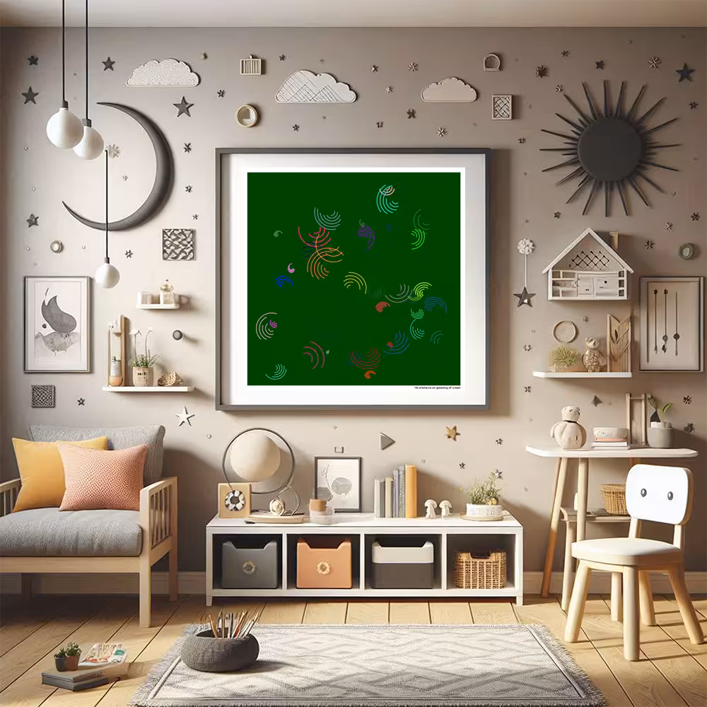 45 orbitarcs on gleaming of cream in room setting