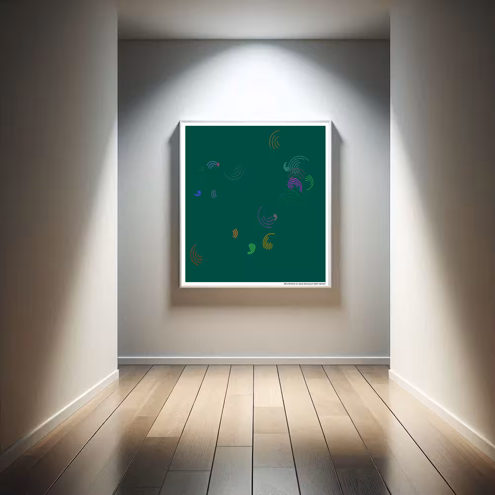 20 orbitarcs on cloud dancing on silent apricot in room setting