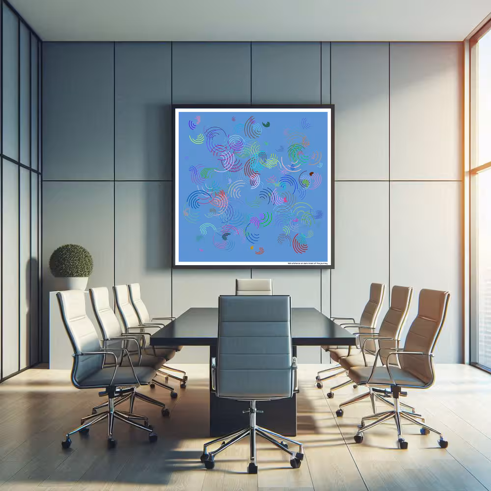 165 orbitarcs on dark khaki of the journey in room setting