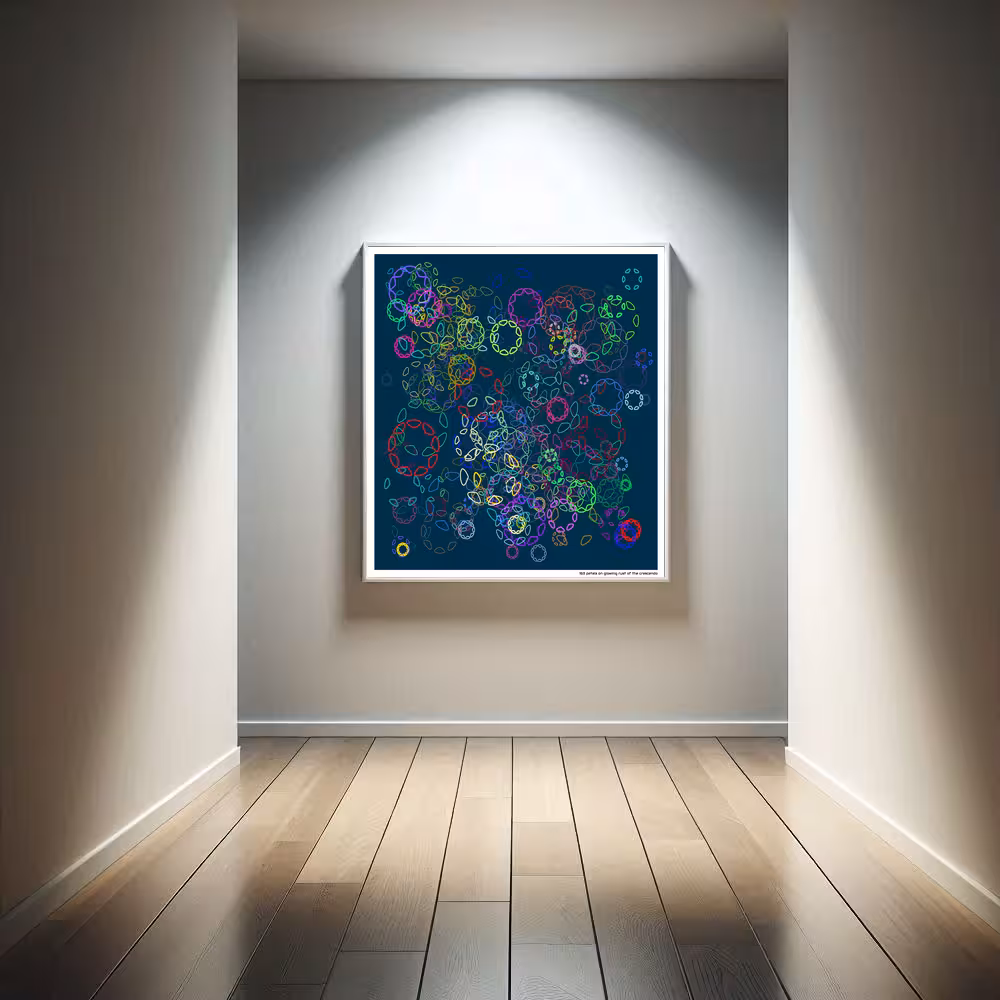 163 petals on glowing rust of the crescendo in room setting