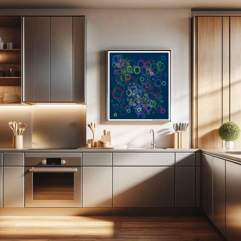 163 petals on glowing rust of the crescendo in room setting