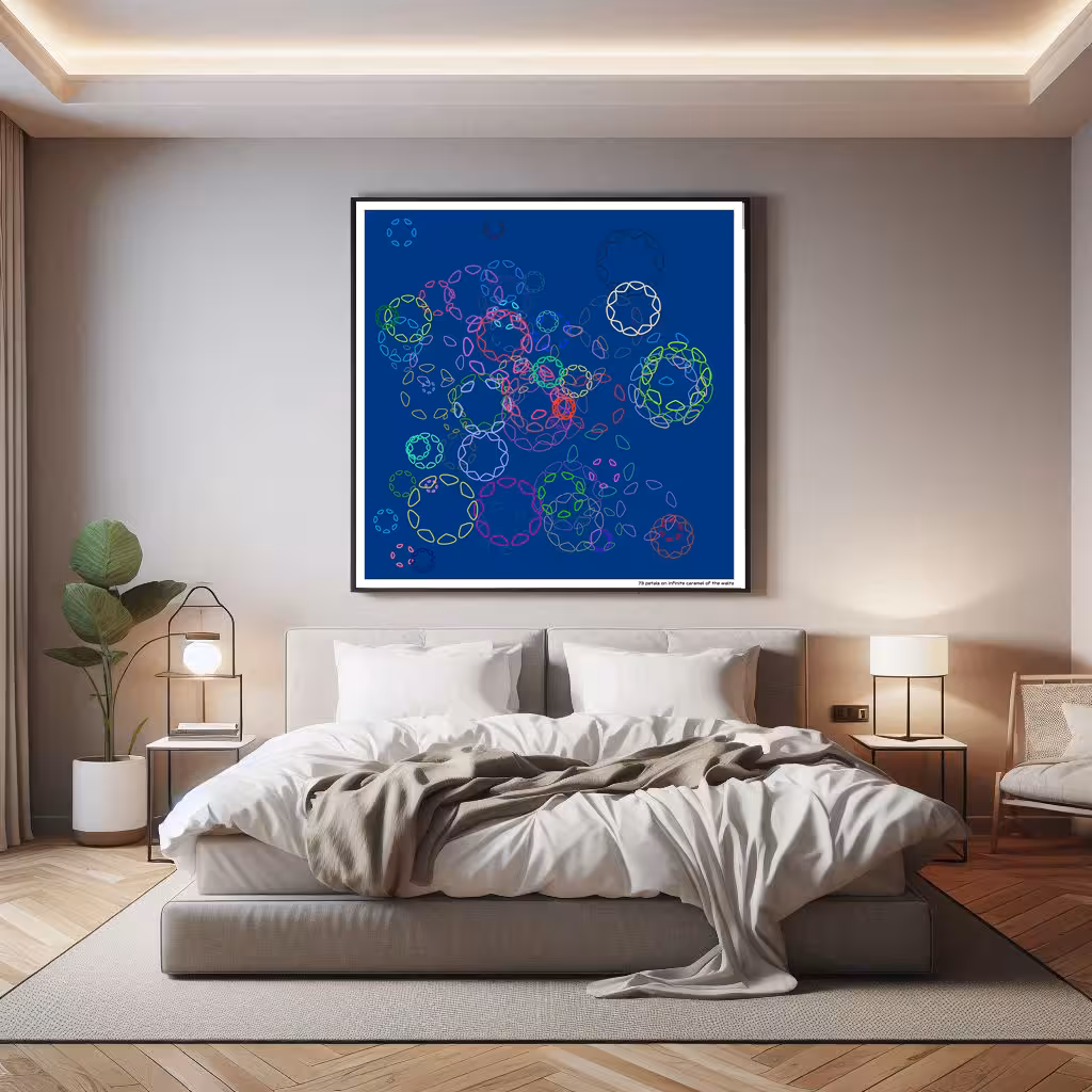 73 petals on infinite caramel of the waltz in room setting