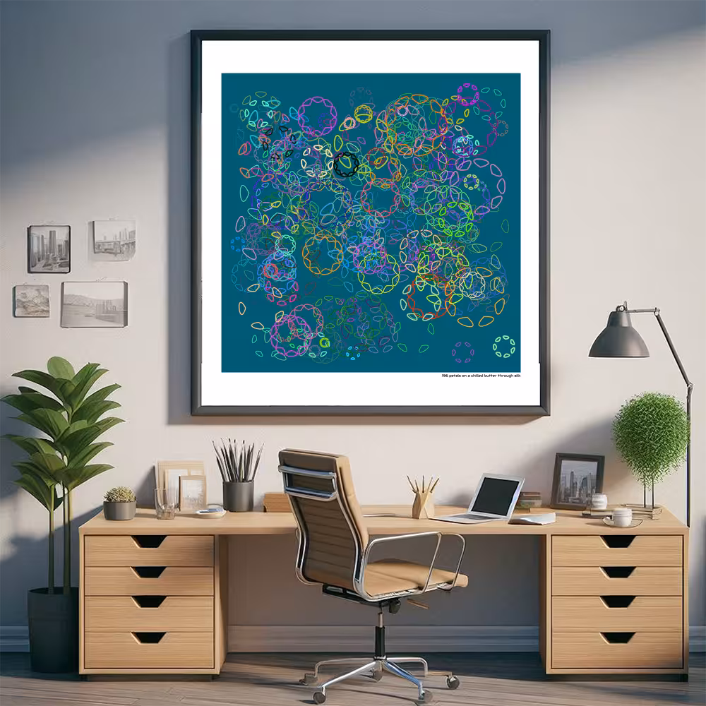 196 petals on a chilled butter through silk in room setting