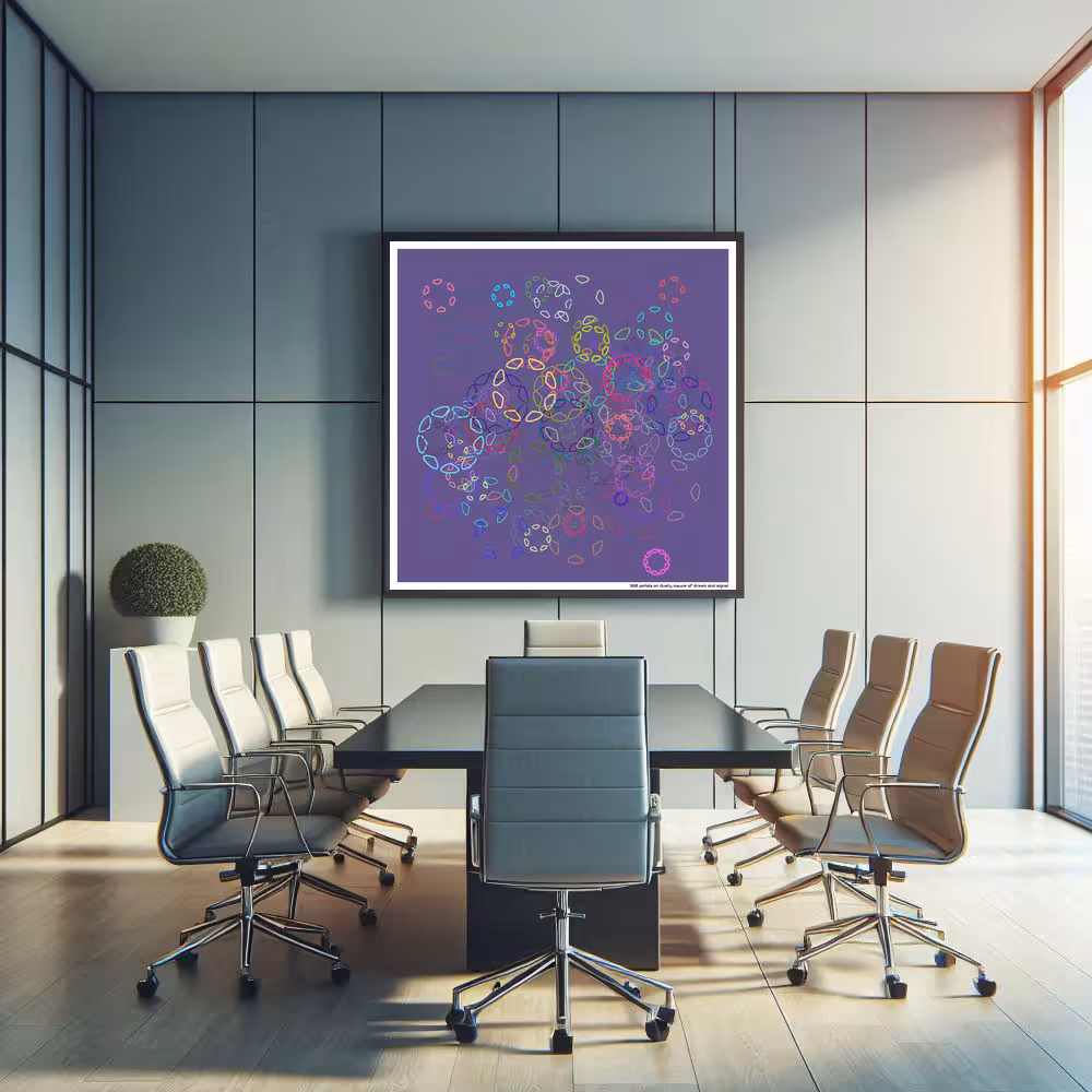 100 petals on dusty mauve of dream and signal in room setting