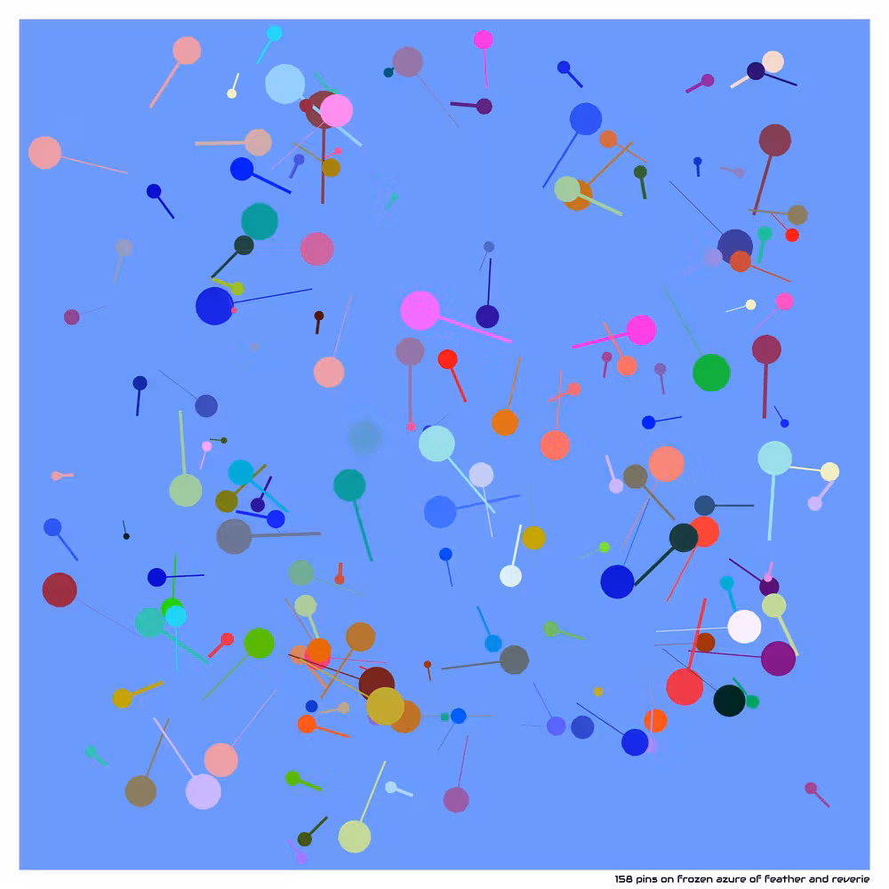 158 pins on frozen azure of feather and reverie