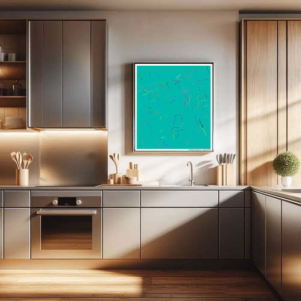 170 ribbons on deep butter — a requiem of field in room setting