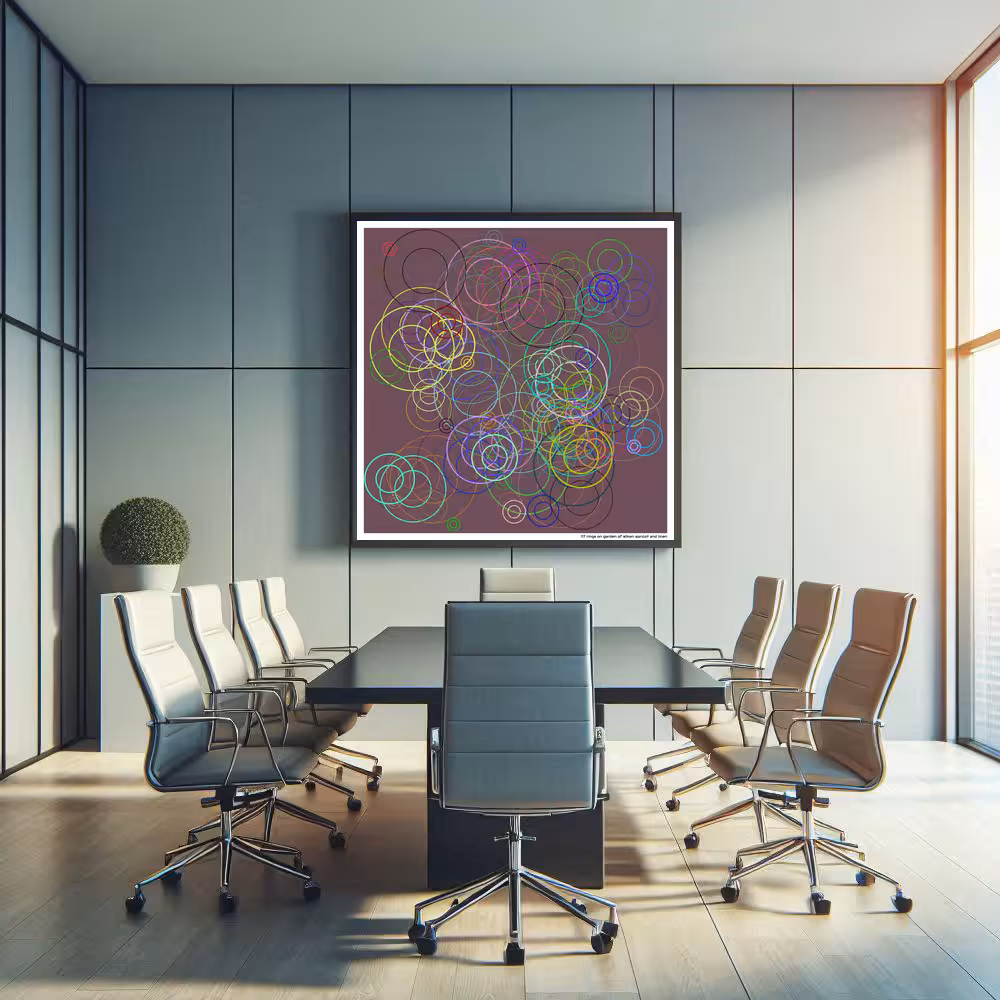 117 rings on garden of silken apricot and linen in room setting