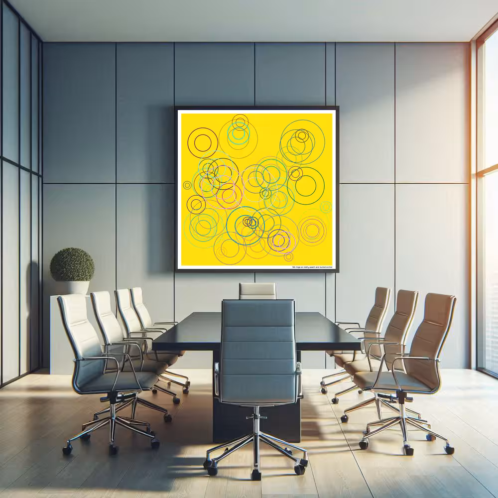 56 rings on misty peach and muted orchid in room setting