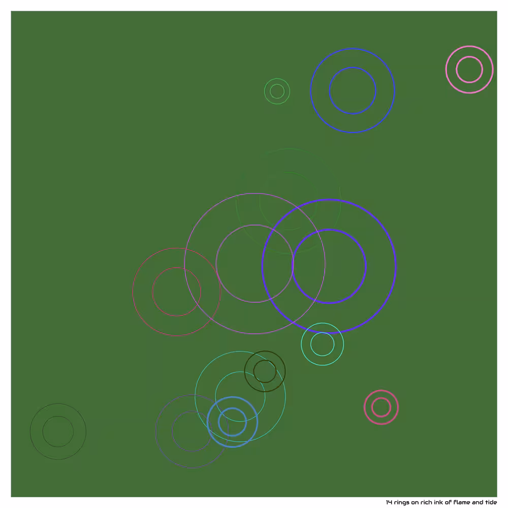 14 rings on rich ink of flame and tide