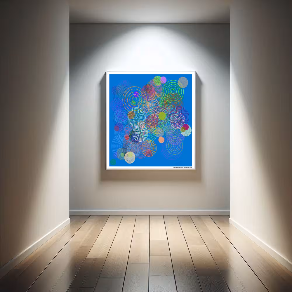 99 ripples on white during the flute in room setting