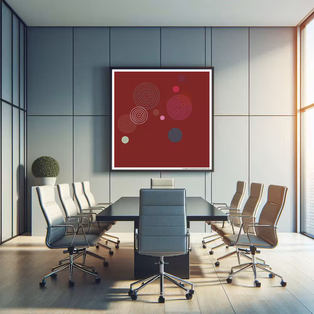 13 ripples on echoing mocha and bleached ash in room setting