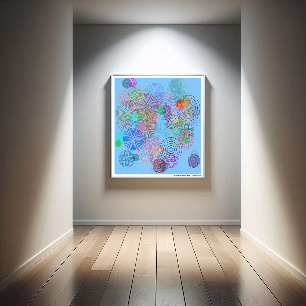 85 ripples on luminous salmon — a infinity of whim in room setting