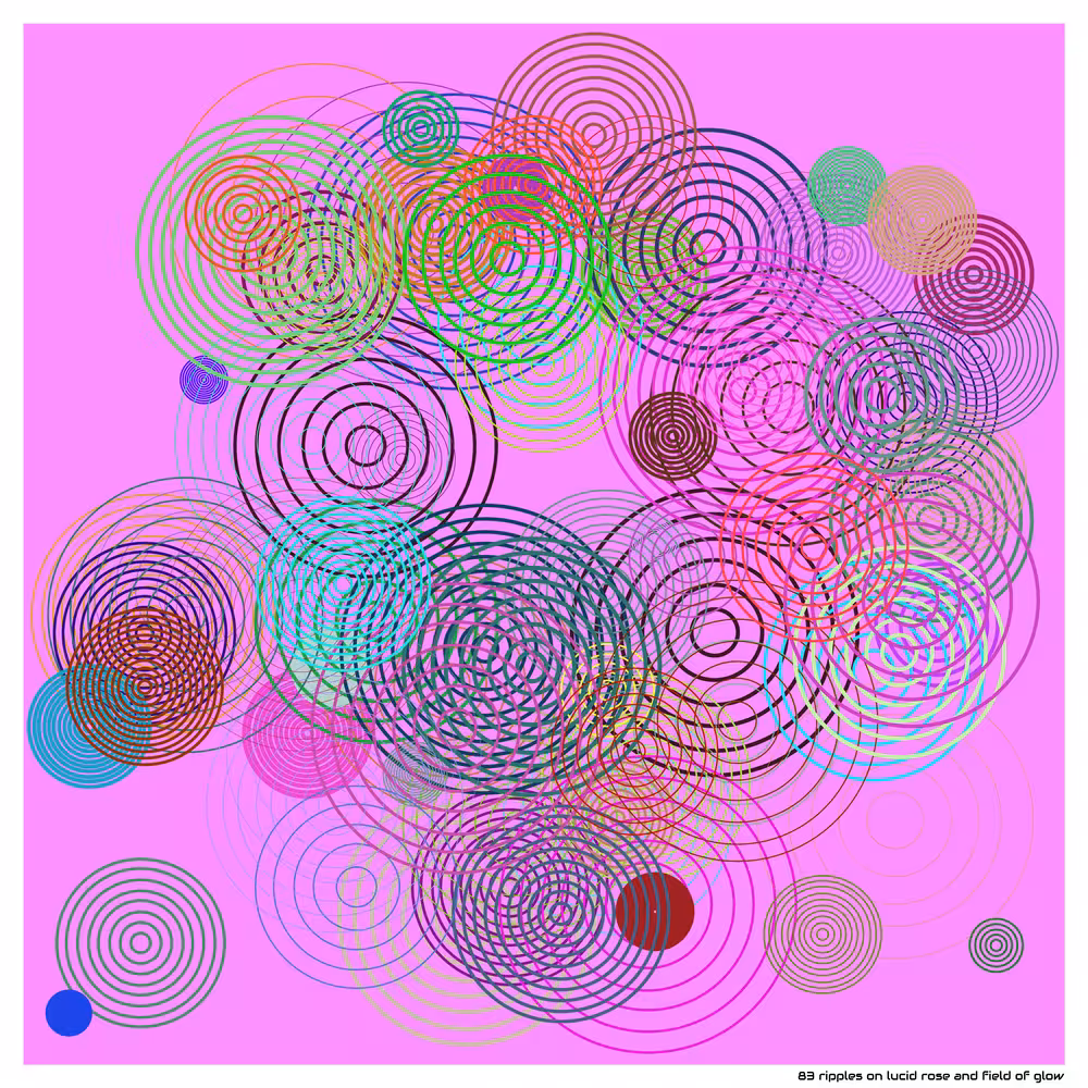 83 ripples on lucid rose and field of glow