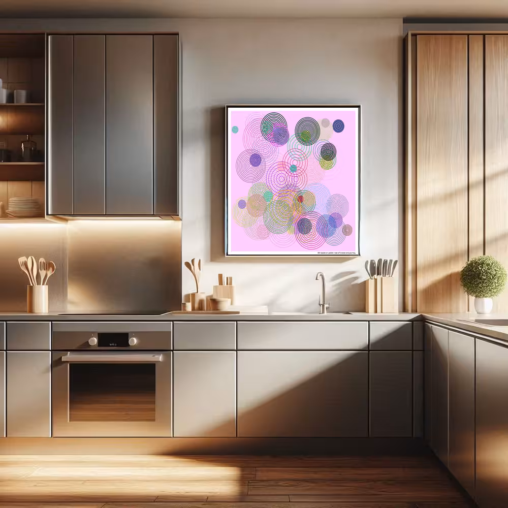 69 ripples on golden rose of breeze and journey in room setting